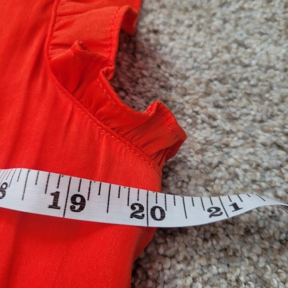 RACHEL Zoe Sleeveless Red Ruffle Shift Dress sz XS - Excellent Condition - Picture 6 of 7